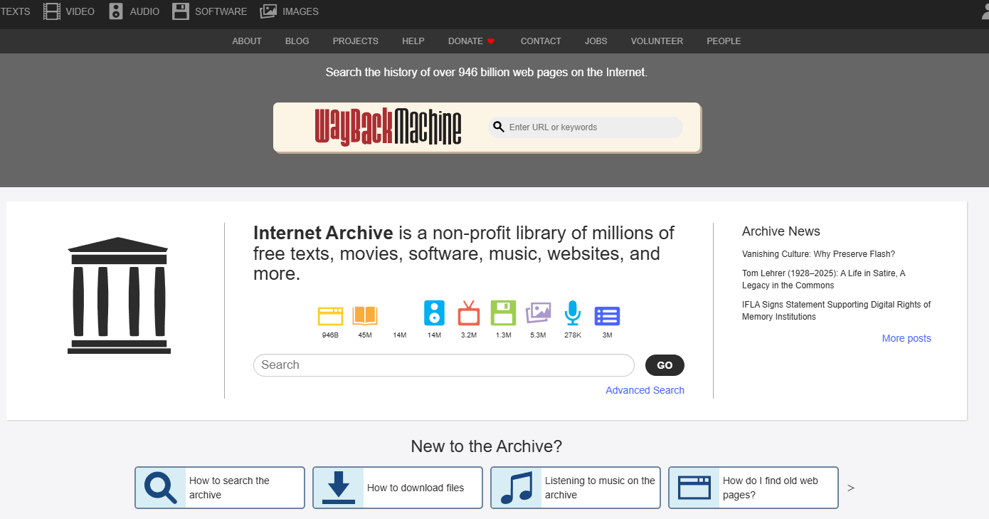 Internet Archive（需要魔法）