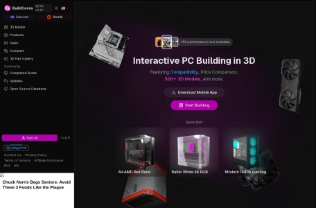 BuildCores: 3D PC Builder and Part Picker